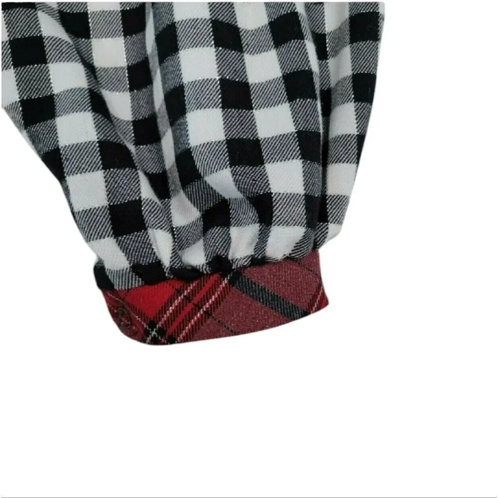 Holiday plaid romper